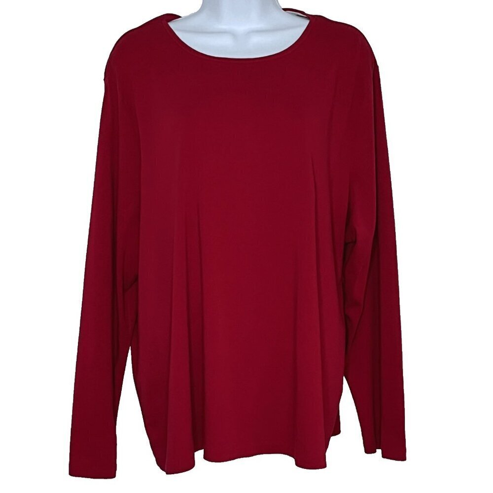 The Talbots Tee Woman 3X 100% Pima Cotton Stretch Red Minimalist Normcore